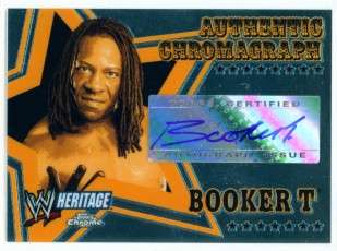 BOOKER T SP AUTOGRAPH WCW/WWE TOPPS HERITAGE CHROME  