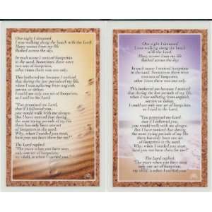  Footprints in the Sand Holy Prayer Laminated Cards Set of 