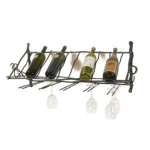  Wine Bottle and Glass Rack