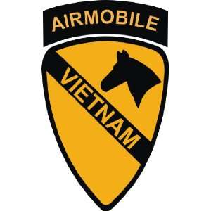 United States Army 1st Cavalry Air Mobile Tab Decal Sticker 3.8
