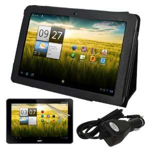   Display Screen Protector + Rapid Car Charger for Acer Iconia Tab A200