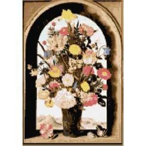   Vase of Flowers in a Window Counted Cross Stitch Kit 