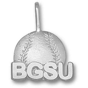  Bowling Green Falcons Bgsu Baseball Pendant (Silver 