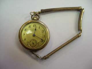Vintage Arcala Gold Plated Wind Up Pocket Wrist Watch *13  