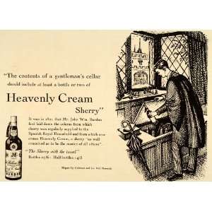   Cream Sherry John William Burdon   Original Print Ad