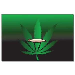    Mini Poster Print Marijuana Joint and Leaf 