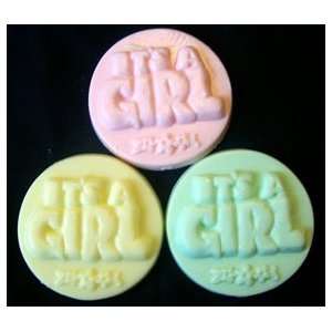  Its A Girl   Round Soaps, Baby Shower Favors   Set of 12 