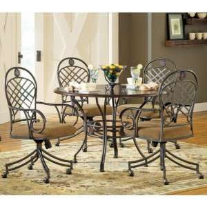  Steve Silver Wimberly 5 Piece 45 Inch Round Dining Room 