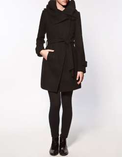 ZARA COAT WITH WRAPAROUND COLLAR  