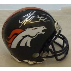  Knowshown Moreno Autographed Denver Broncos Mini Helmet 