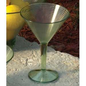  Pin Wheel Acrylic Martini Glass   Celadon Green By 