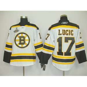  Milan Lucic #17 NHL Boston Bruins White Hockey Jersey Sz48 