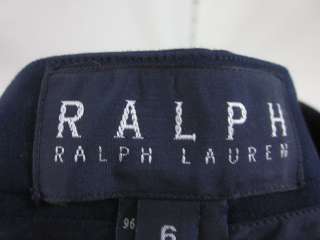 RALPH LAUREN Navy Tab Waistband Stretch Mini Skirt Sz 6  
