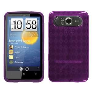  HTC HD7S, HD7 Phone Candy Skin Cover, Purple Argyle Pane 