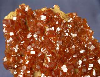 WORLDCLASS FIRE RED VANADINITE w A ONE INCH CRYSTAL  