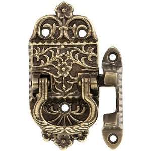 Box Latches. Solid Brass Left Handed Ice Box Latch in Antique By Hand 