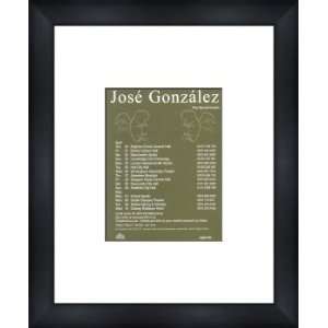 JOSE GONZALEZ UK Tour 2006   Custom Framed Original Ad   Framed Music 