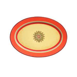  Euro Ceramica Caftan Oval Platter, 16 Inch Kitchen 
