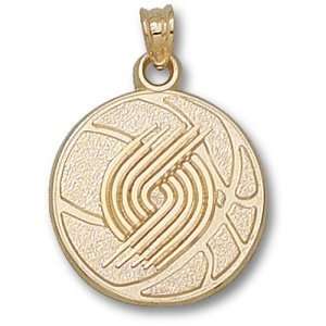  Portland Trail Blazers NBA Basketball 3/4 Pendant (Gold 