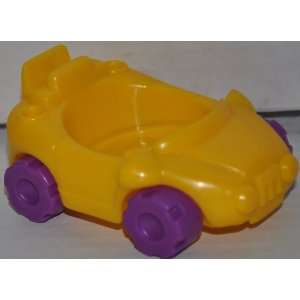 Little People Yellow Car with Purple Wheels (2004)   Replacement 