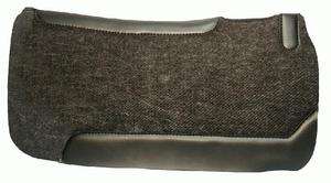 32 inch x 32 inch Black Felt Saddle Pad w/ Wear Leather  