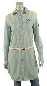 Polo Ralph Lauren Vintage Denim Shirt Dress 2 New $345  