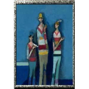  Three Against Bright Blue,canvas,giclee,painting,fine Art 