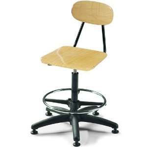   24 29H Viking Adjustable Stool with Glides   Maple