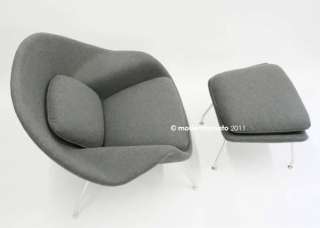 mid century danish modern retro womb chair + stool by moderntomato 