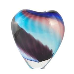  Castellani Glass Ware Murano Art Retro Crystal Vase Heart 