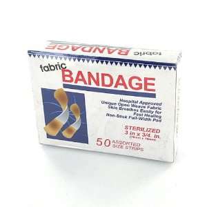  50 Pack fabric bandages. (Wholesale in a pack of 24 