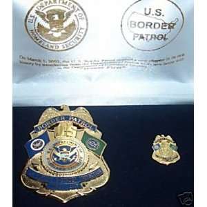 Limited Edition U.S. Border Patrol Commemorative Badge & Pin Set with 
