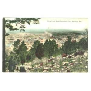  View of Hot Springs AR from West Mountain Postcard 1909 