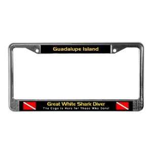 Guadalupe Shark Diving, Sports License Plate Frame by 