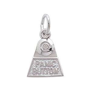  Rembrandt Charms Panic Button Charm, Sterling Silver 