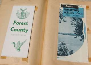 1936 Fishing in Wisconsin Scrapbook Pamphlets Muskies  