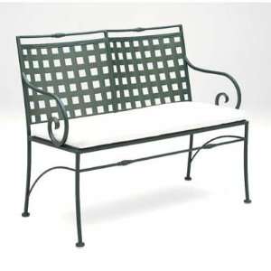  Woodard Ashby Bench, Hammered White Patio, Lawn & Garden