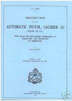 AUTOMATIC PISTOL 45 Caliber, MODEL OF 1911   Gun Manual  