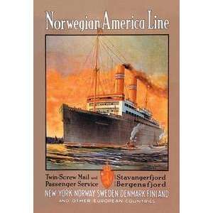  Vintage Art Norwegian America Cruise Line   02468 2