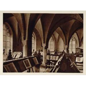  c1930 Interior Library Zutphen Holland Photogravure 