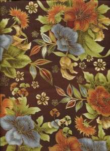   brown cotton quilt fabric image shows approximately 8 5 x 11 5 of the