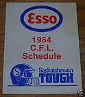 1984 ESSO CFL Schedule Regular Season