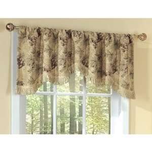  Style Selections 18L Multicolor Pinot Grigio Scalloped Valance 