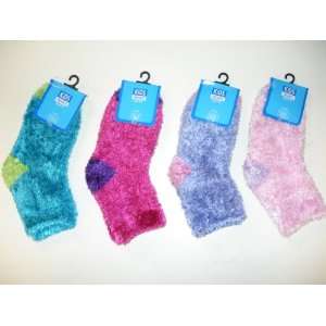   Super Soft Chenelle Socks with Contrast Toe and Heel  4 Pair Pack