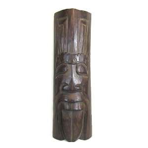  African Tribal Mask, Hand Carved Tropical Wood, 15 