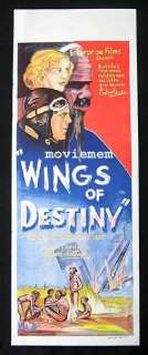 WINGS OF DESTINY 1940 Australian Film daybill Movie poster Rupert 