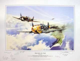 This print is hand signed by the following Battle of Britain pilots