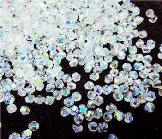 Free 400pcs clear AB Swarovski crystal 5301 4mm Beads  