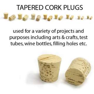 TAPERED CORK PLUGS   MF 3   100 PIECES  