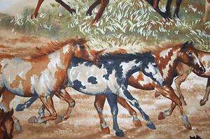   WAY OUT WEST GORGEOUS HORSE FABRIC GREAT WESTERN COWBOY THEME  
